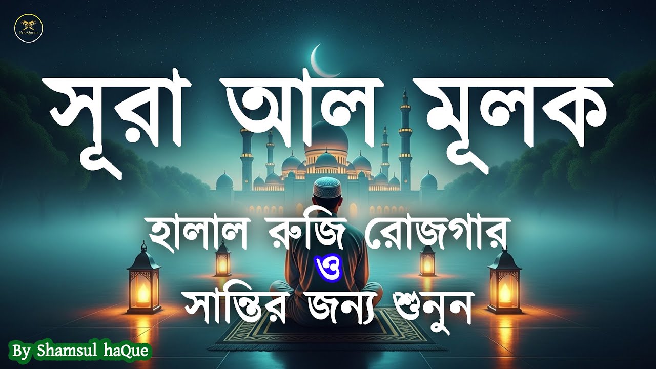 হালাল রুজি রোজগার ও গভীর ঘুমের জন্য শুনুন। Surah Mulk l Recited By Shamsul haQue