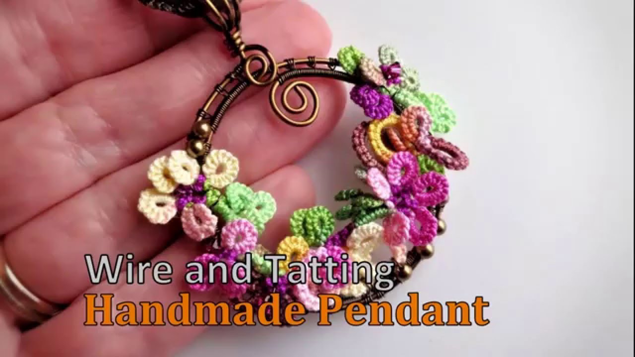 Tatting and Wire Pendant
