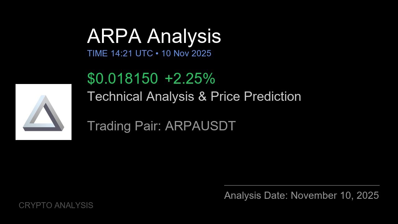 ARPA (ARPAUSDT) Technical Analysis - Price Prediction & Buy or Sell November 10, 2025