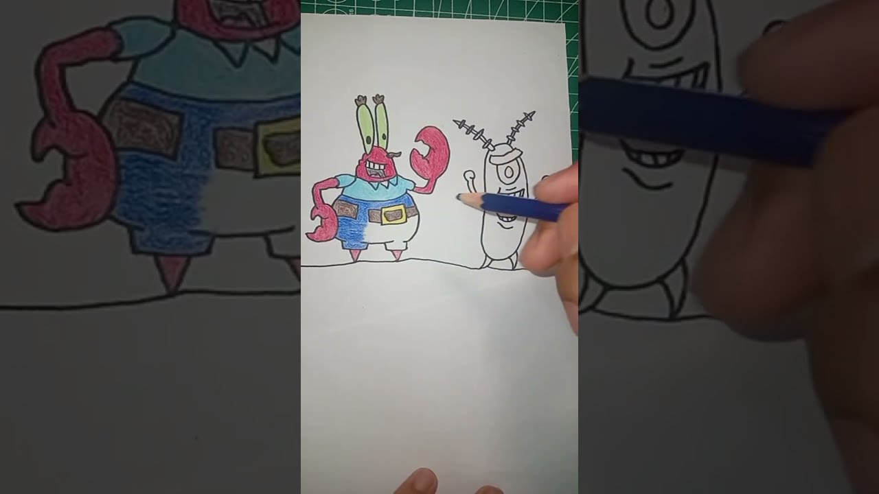 Drawing plankton, mr. Crab