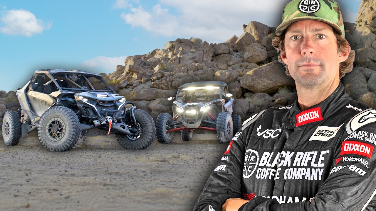 Travis Pastrana tests the BRAND NEW Can-Am X3S and Maverick XRC