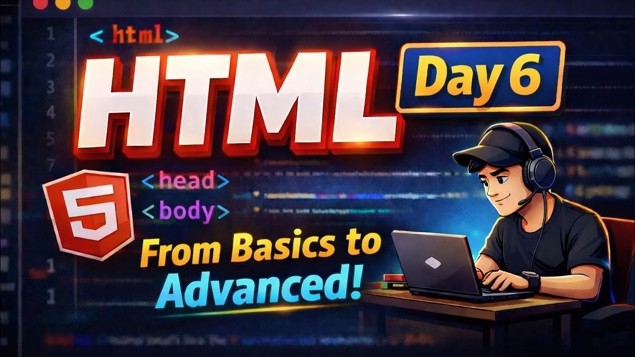 HTML Day 6 &ndash; Learn Semantic Tags & Block vs Inline Elements | HTML Tutorial in Hindi for Beginners