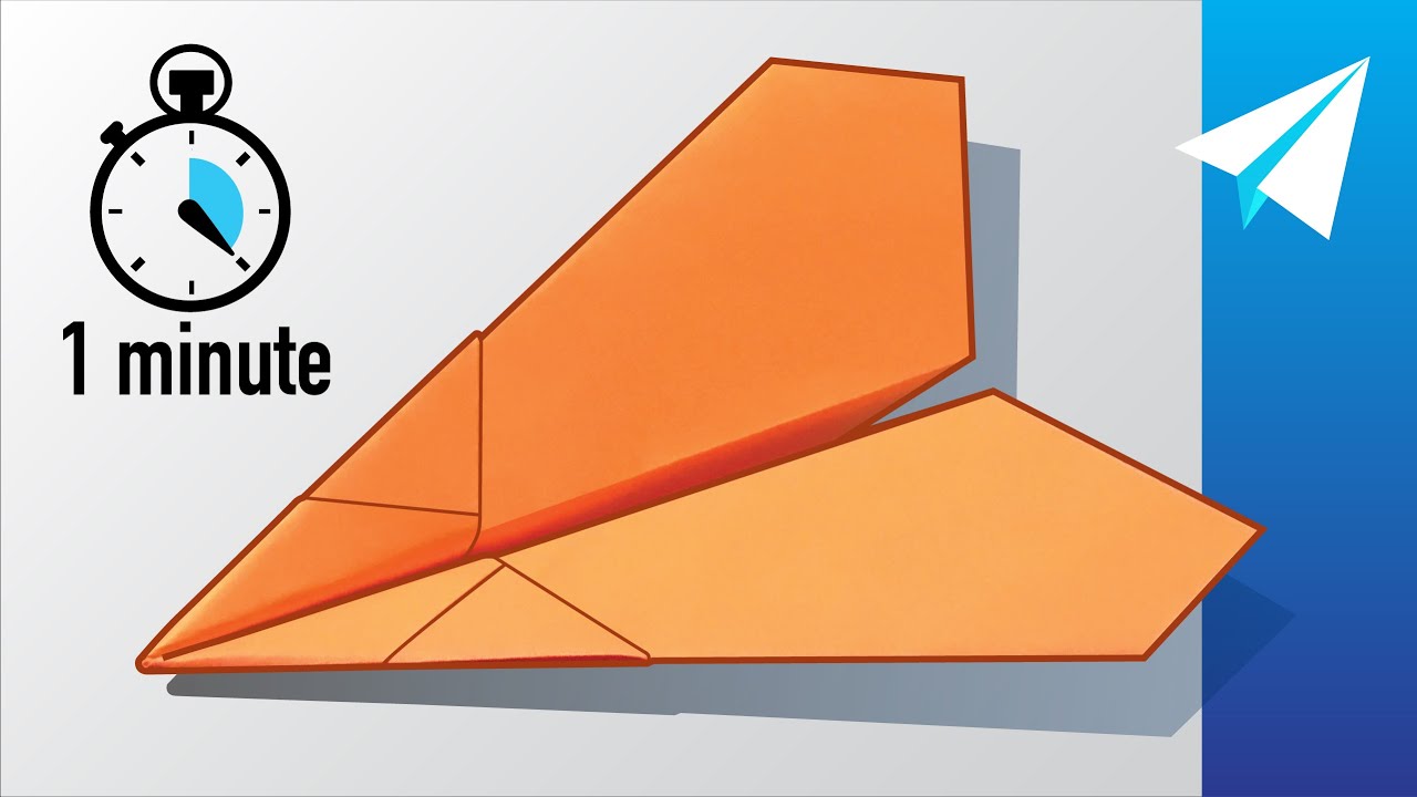 FLIES OVER 100 FEET!!! How to Make an EASY Paper Airplane in 1 Minute (60 Seconds)