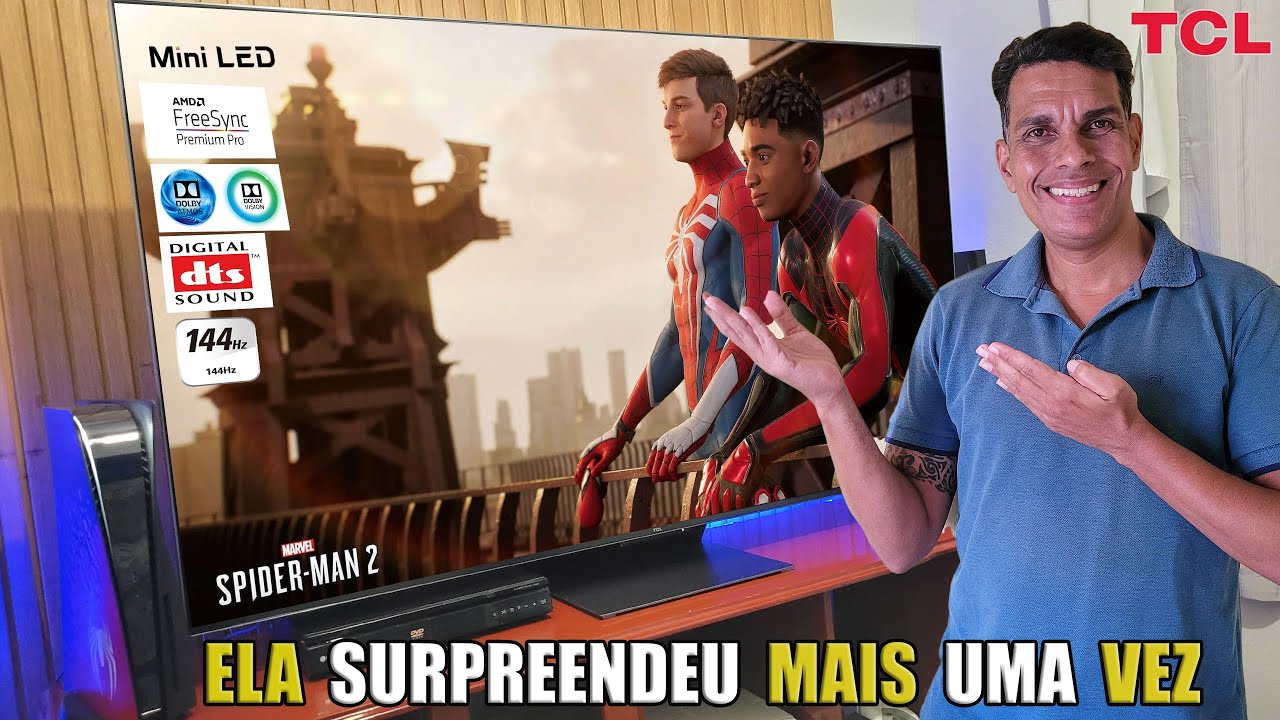 TCL C845 GRÁFICOS INCRÍVEIS PS5, XBOX, SWITCH NA MELHOR MINILED