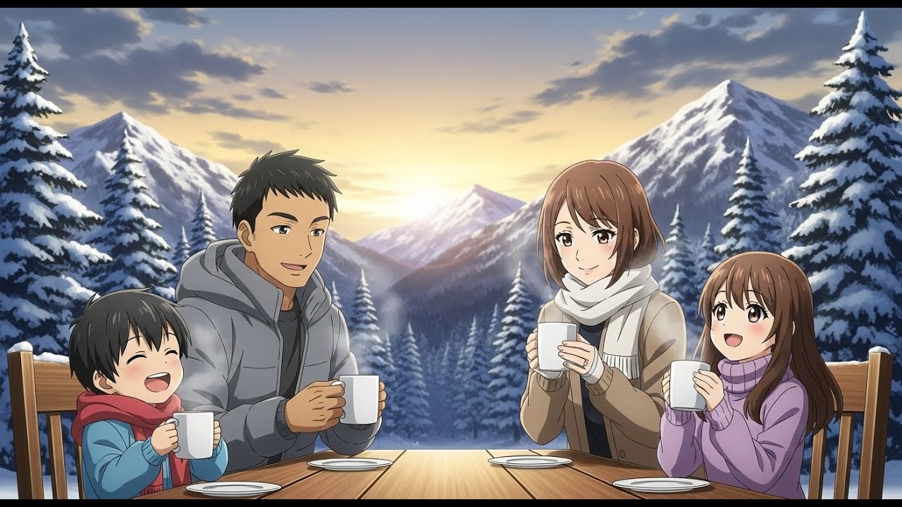 Healing Trip to the Rocky Mountains 🏔️ Vintage Vanlife & Outdoor Cooking ASMR (Anime Style)