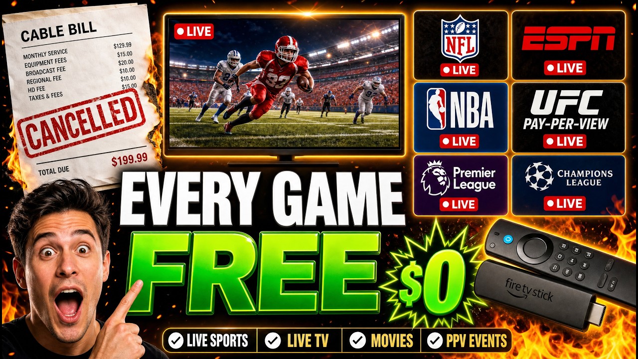 How to Watch Live Sports FREE on Firestick 2026 🏈 NFL, NBA & UFC (No Cable, Every Game)