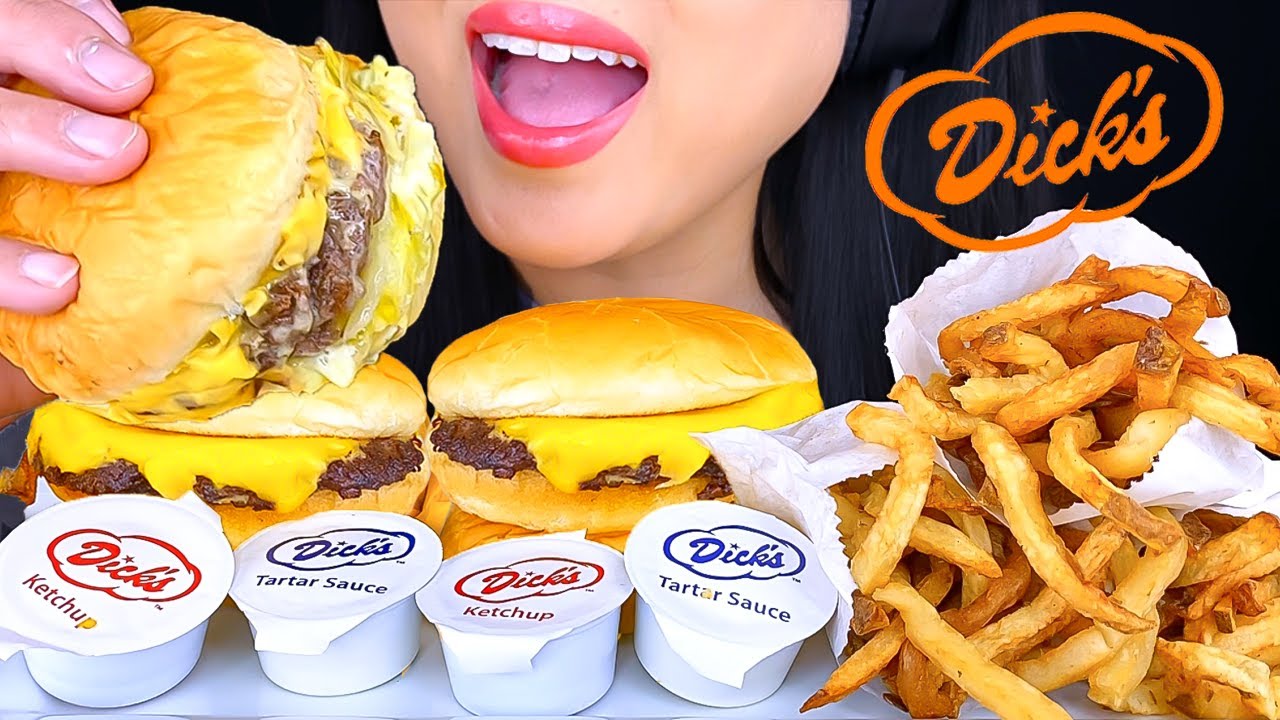 ASMR DOUBLE CHEESEBURGER & TRIPLE FRIES from DICKS BURGERS in SEATTLE WA | ASMR Phan