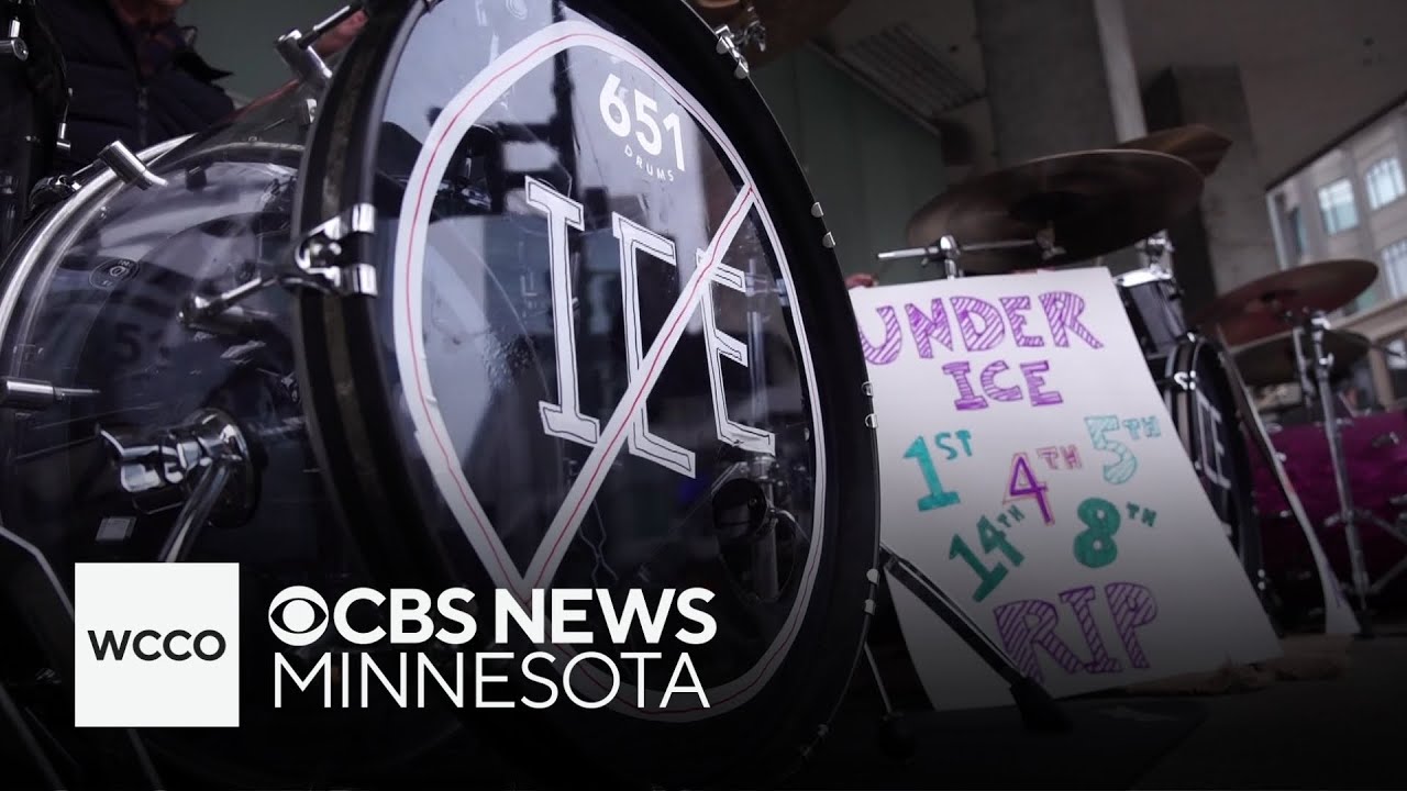 Twin Cities drummers protesting ICE with music