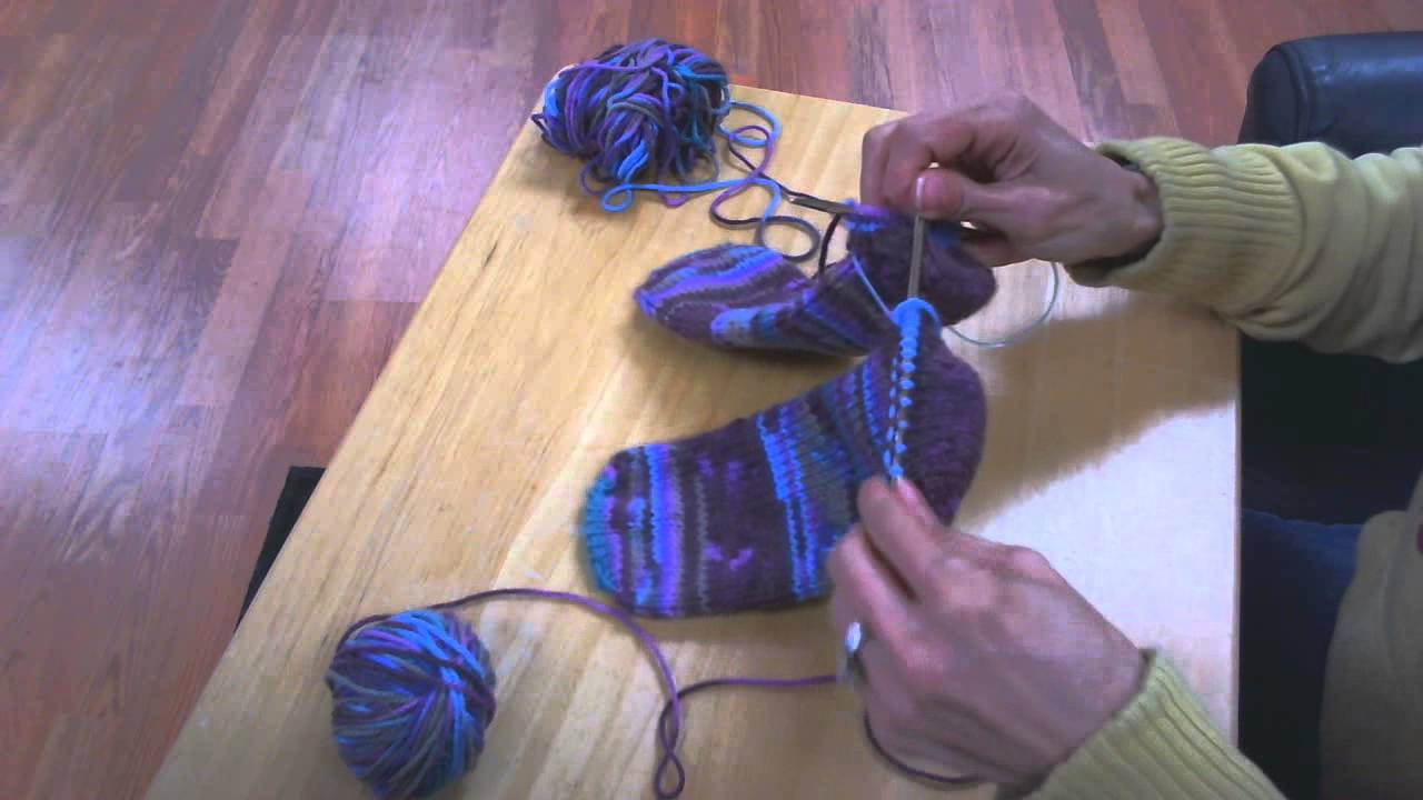 Toe-Up Socks on Circular Knitting Needles - Completing the Heel (IMPROVED Part 5 of 5)