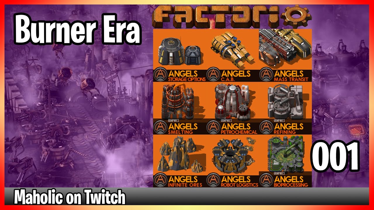⚙️Factorio Angels Yuoki AAI Industry Mods✅🏭➡️Fresh start x01