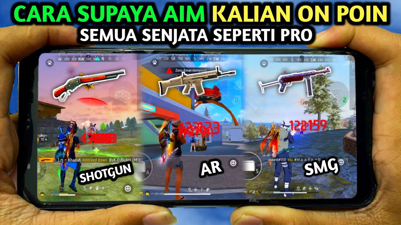 CARA AIM ON POINT dan HEADSHOT 2025 !! Cara Jago Main FF seperti Pro Player - SEPERTI PRO PLAYER