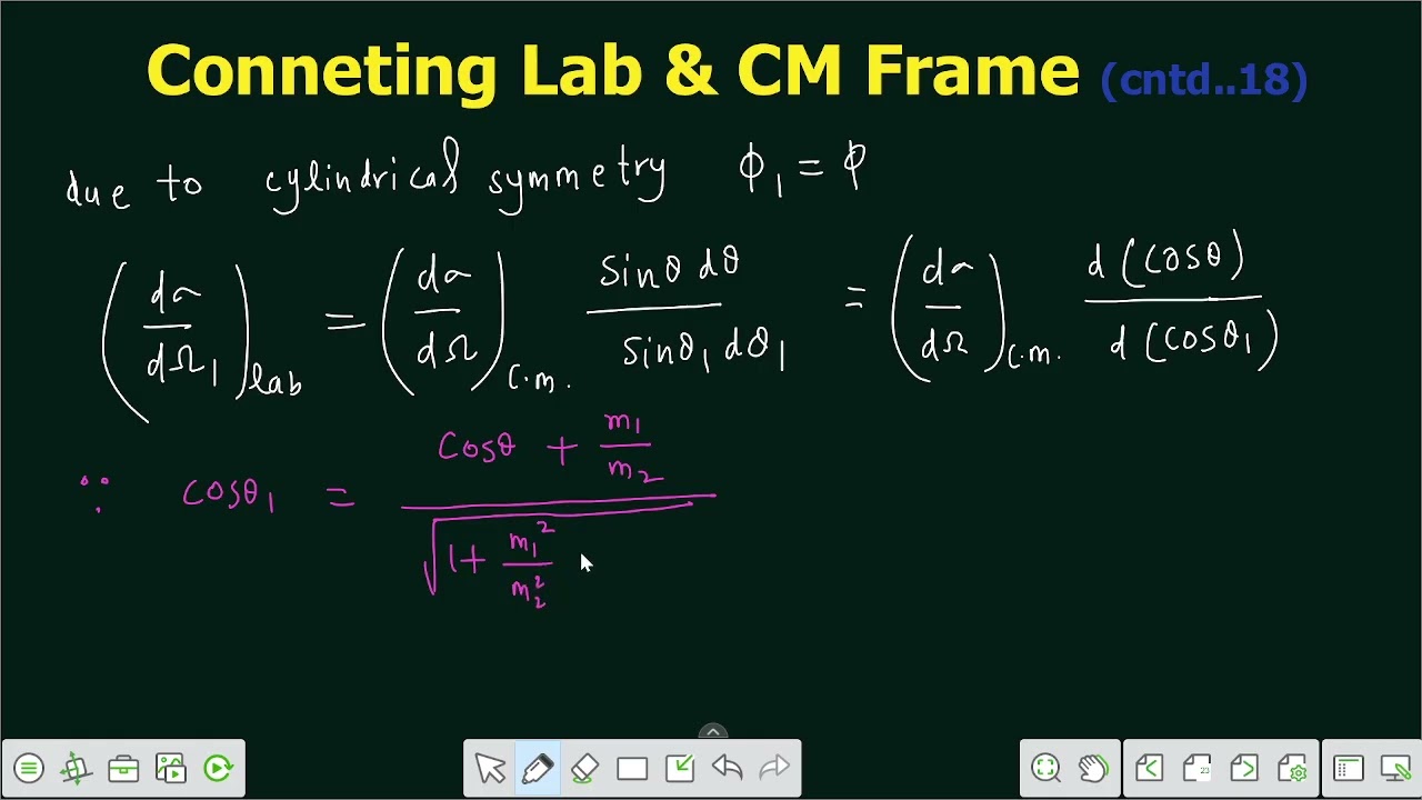 Lecture 62 | How Differential cross sections are related in Lab and CM Frame