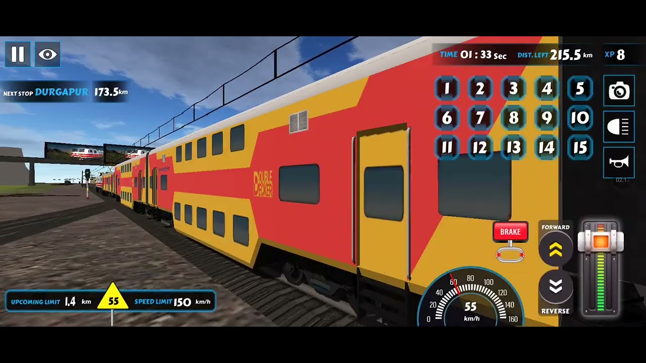 Indian Rail express driving Double decker express 