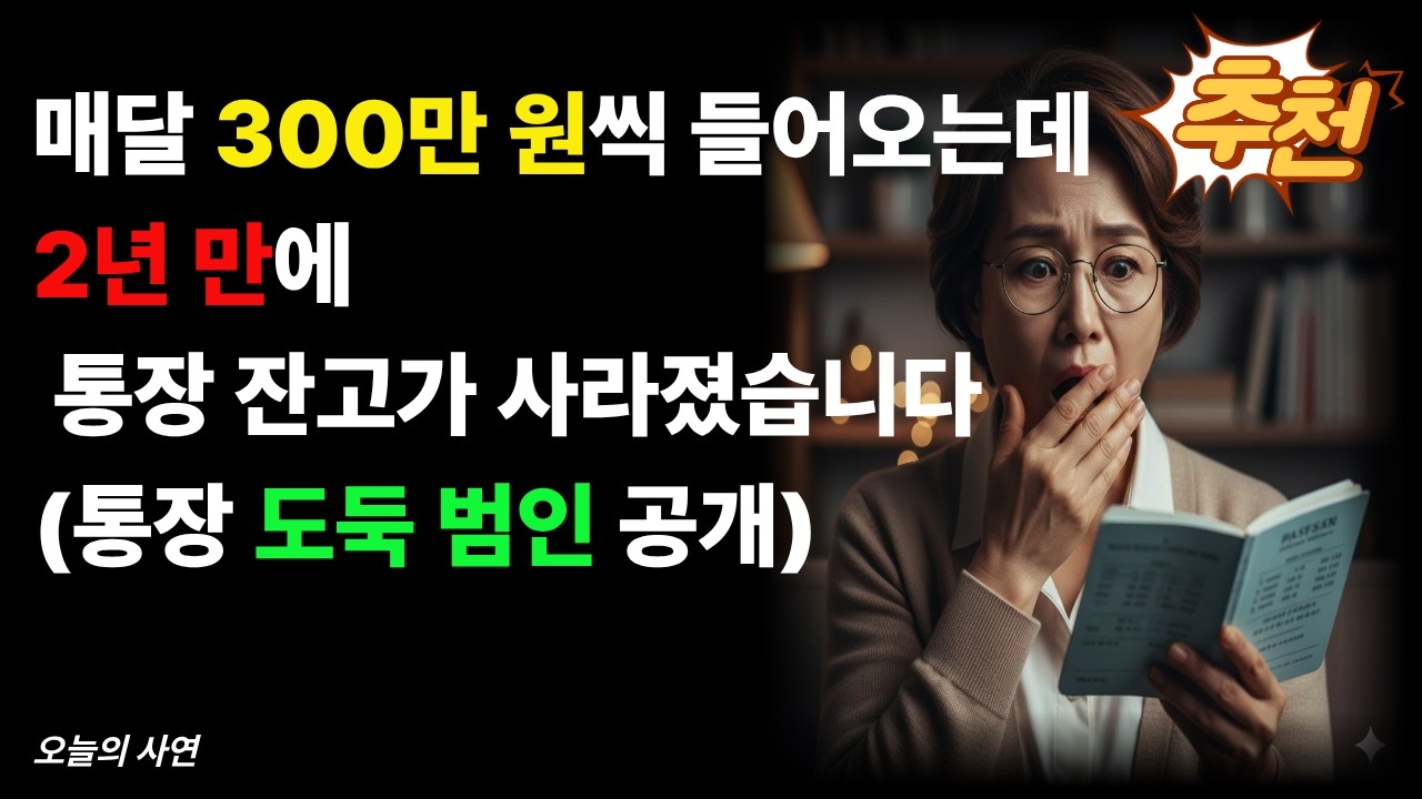 매달 연금 300만 원씩 받았는데    2년 만에 통장 잔고 0원 된 충격적인 이유