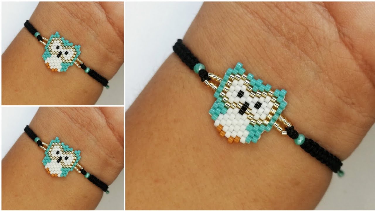 🦉PULSERA DE BÚHO EN CHAQUIRA MIYUKI 🦉