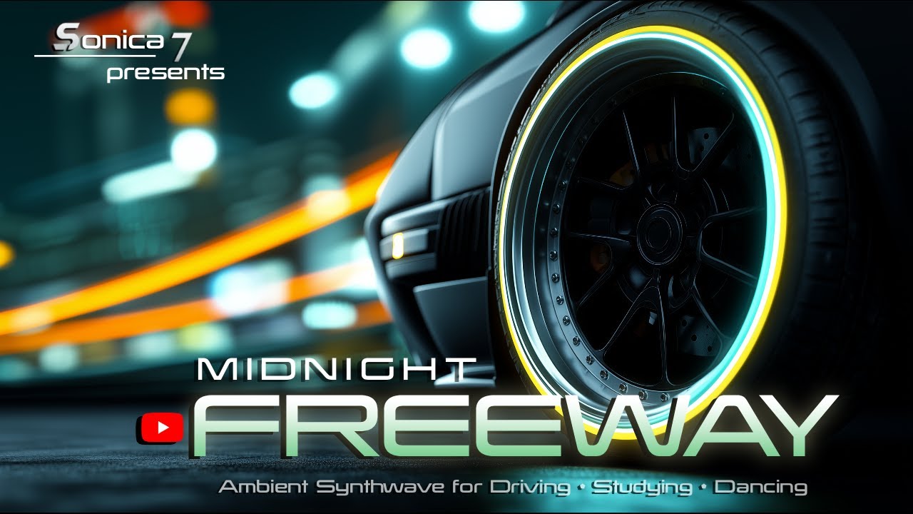 Midnight Freeway Synthwave 🌌 Fast, Neon Night Drive Ambience | Dynamic Mix