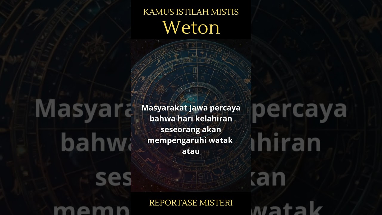 Apa Itu Weton? Ini Penjelasannya  #horror #gaib #kisahnyata #misterimalam #misteri #pengalamanseram