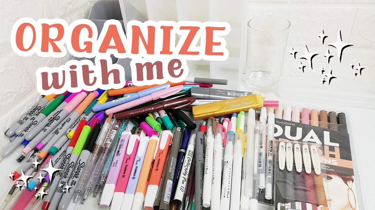 ORGANIZE WITH ME | Pen collection organization