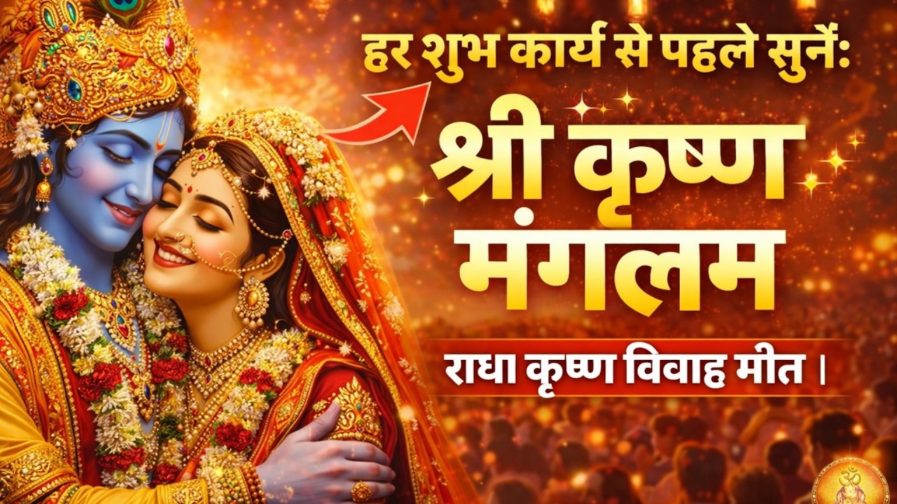 हर शुभ कार्य से पहले सुनें: श्री कृष्ण मंगलम् ✨ राधा कृष्ण विवाह गीत |