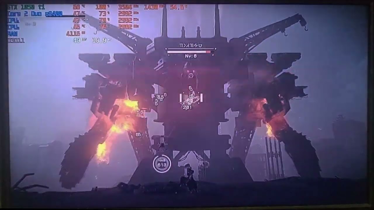 Pueba Nier automata core 2 duo e8400 + gtx 1050 ti