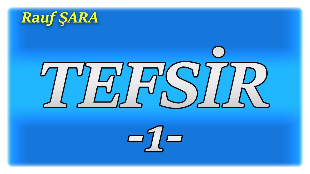 KPSS DİKAB TEFSİR-1 | 2021