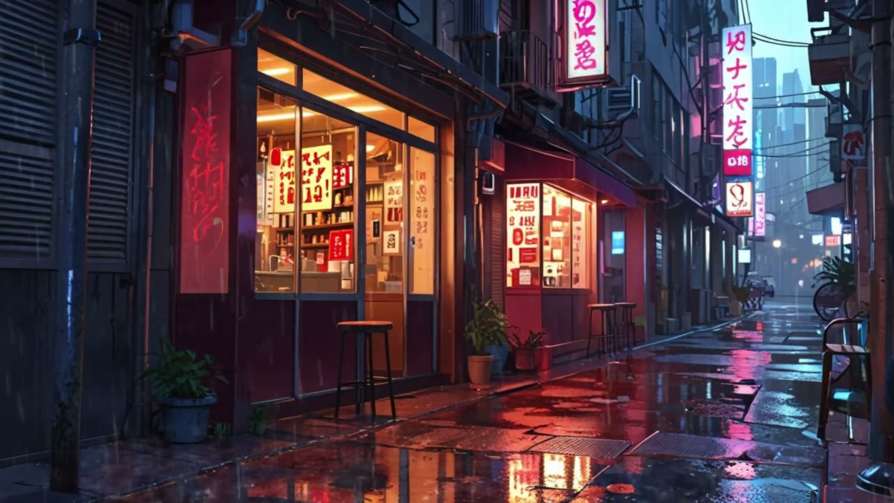 Evening Rain Lofi 🌆🌧️ | Calm Instrumental for Productivity
