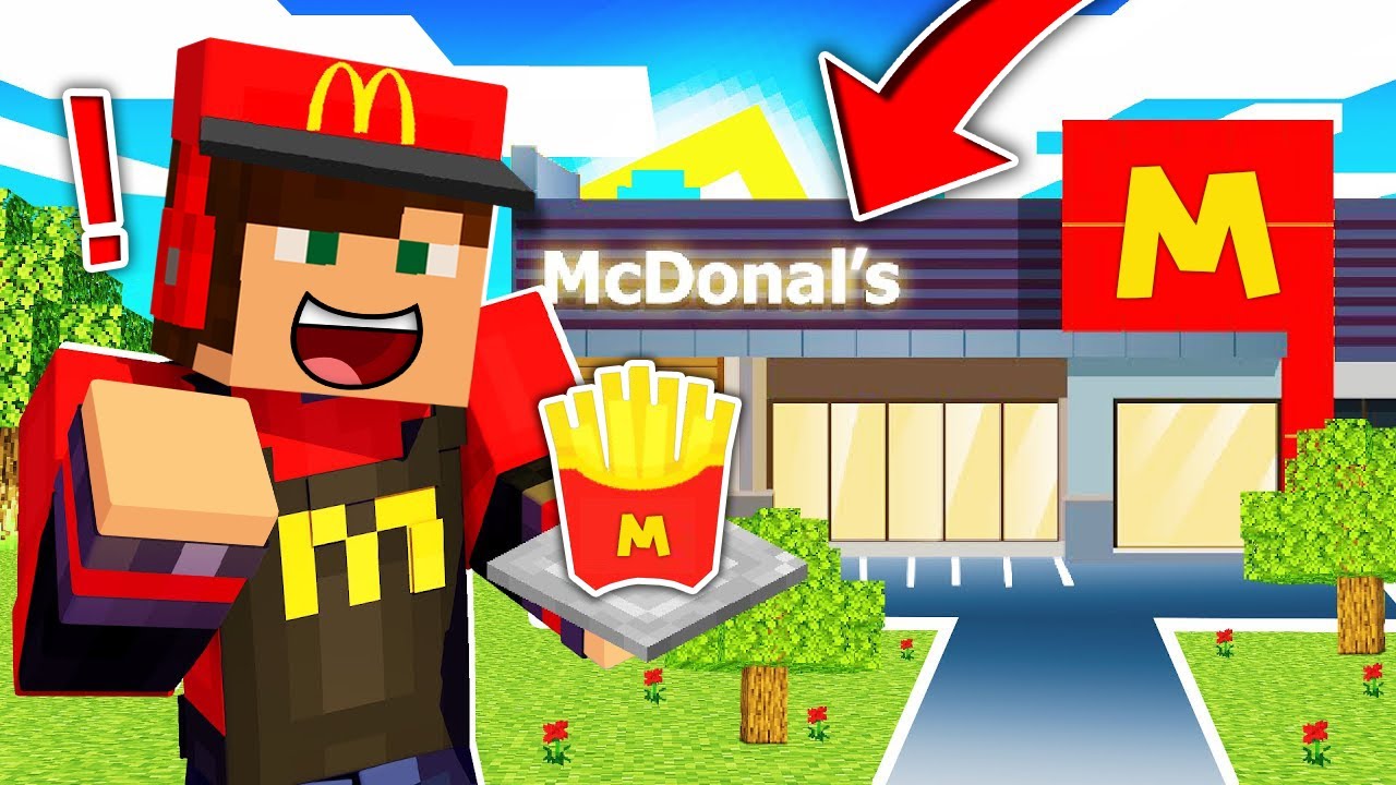 MINECRAFT ALE PRACUJE W MCDONALDZIE W MINECRAFT?! GPLAY & LAKI