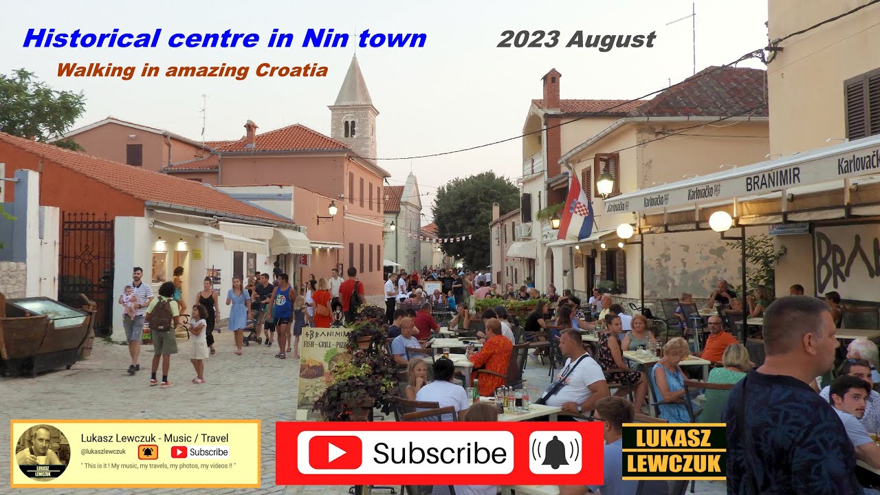 Historical centre in Nin town | Walking Tour | Amazing Croatia [2023 August]