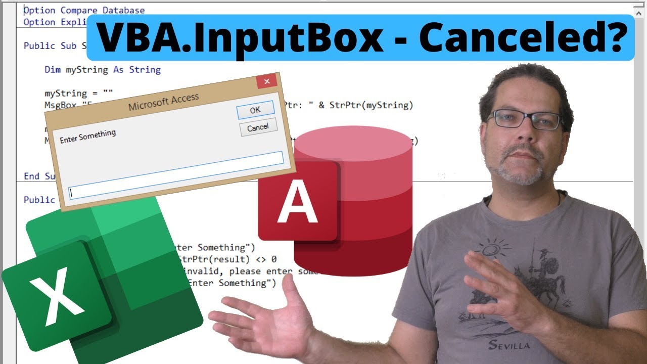 Excel+Access VBA - Check if InputBox was Canceled