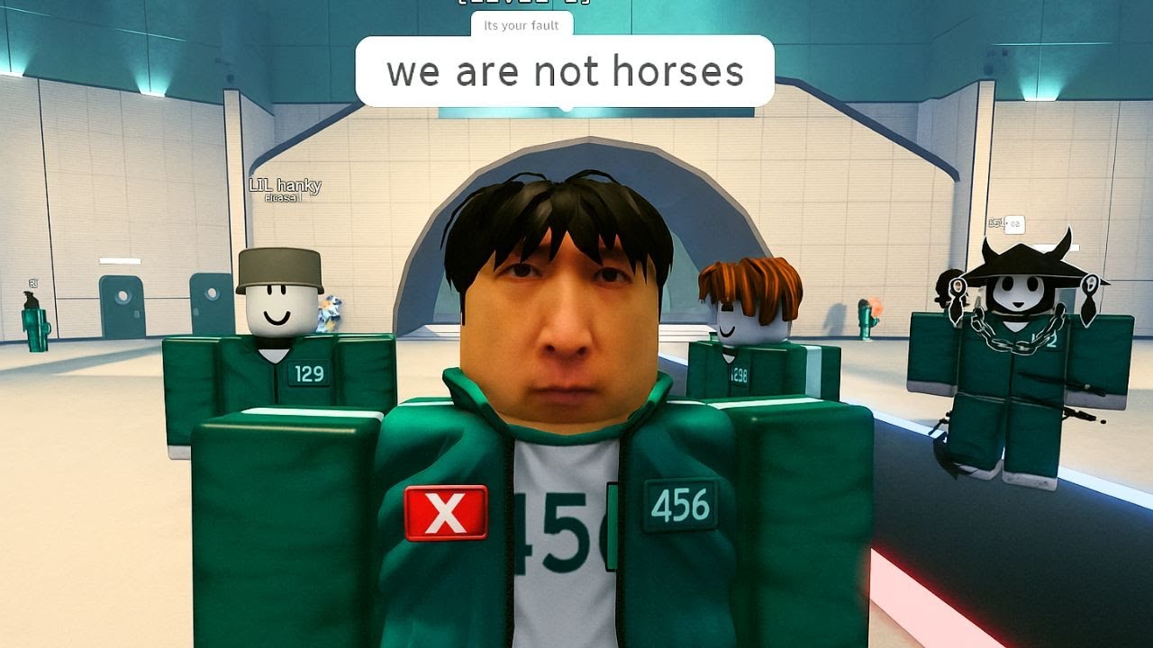 Teaming up With PLAYER 456 in Ink Game (Roblox Squid Game)