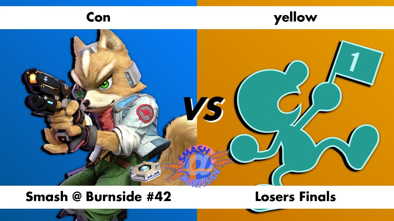 Smash @ Burnside #42: Con vs Yellow (Fox vs Mr. Game And Watch) - Losers Finals