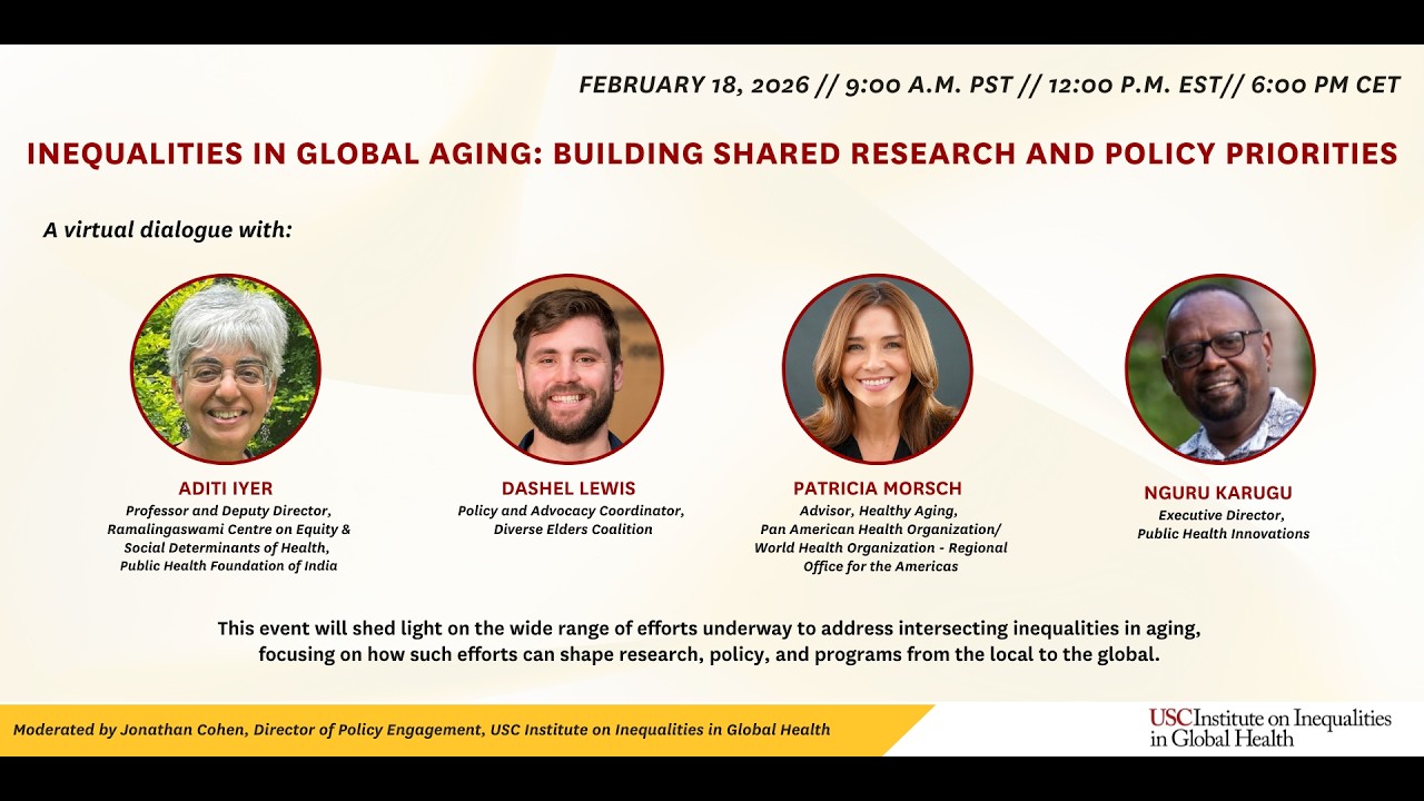 Inequalities in Global Aging: Building Shared Research and Policy Priorities
