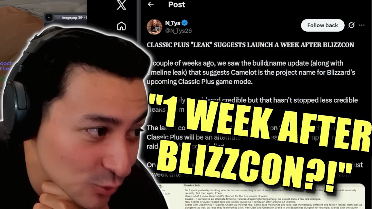 Pikaboo реагирует на потенциальную дату выхода Classic+ ?! &bull; Новые утечки о WoW Camelot