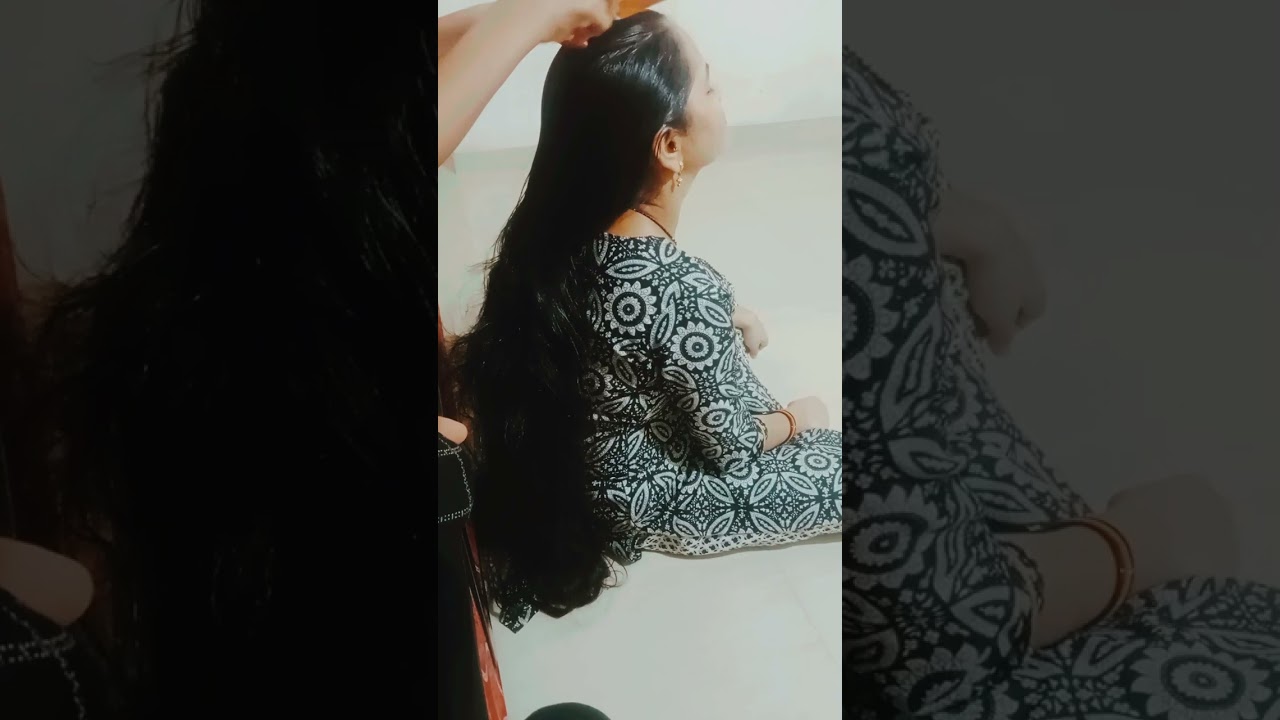 Oily hair combing👌