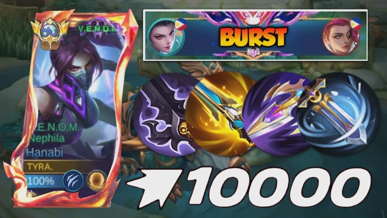 TOP GLOBAL HANABI BEST BURST DAMAGE HÁCK BUILD FOR 2025!! ( INSANE DAMAGE ) MUST TRY!!