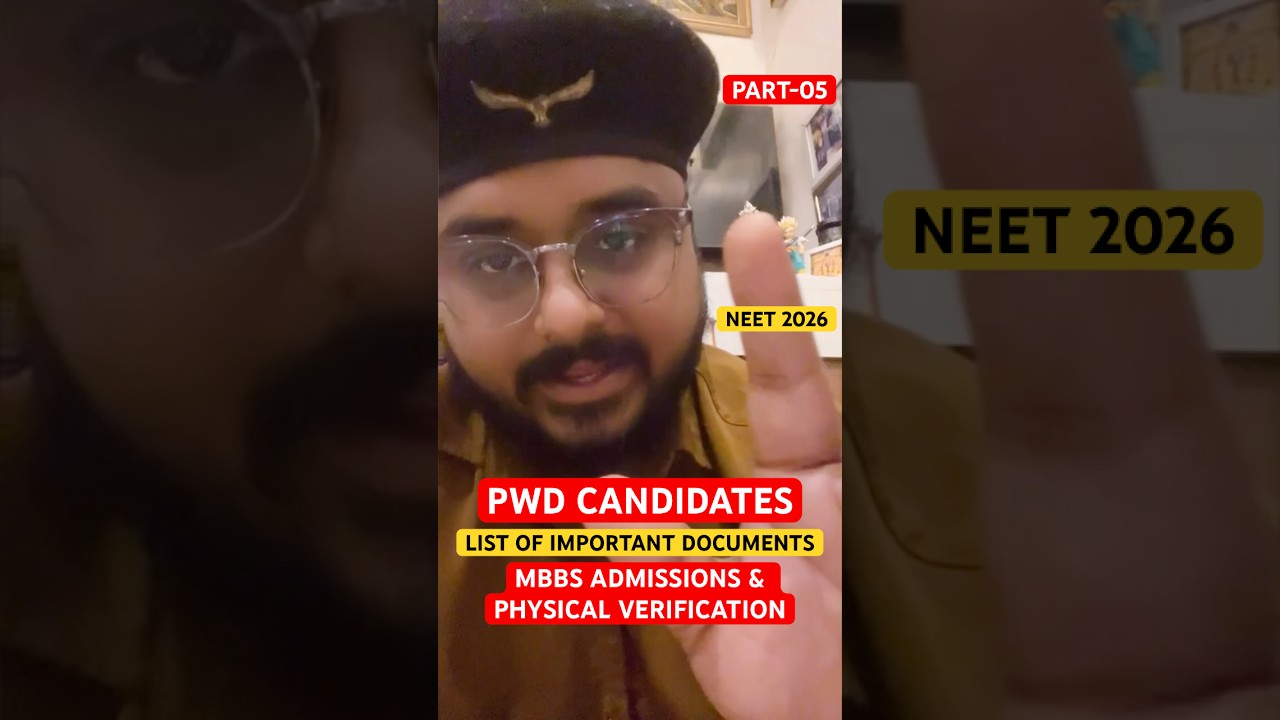PWD Candidates Must Watch! 🚨 NEET 2026 Complete Documents List | Official Guide #PwBD #Neet SVP