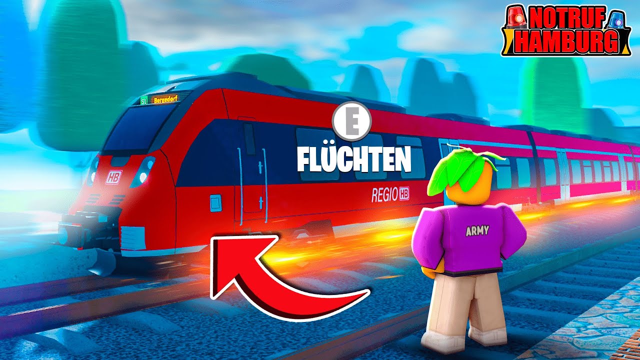 Notruf Hamburg, ABER nur mit dem ZUG FLÜCHTEN! (Roblox Notruf Hamburg🚨| Story)