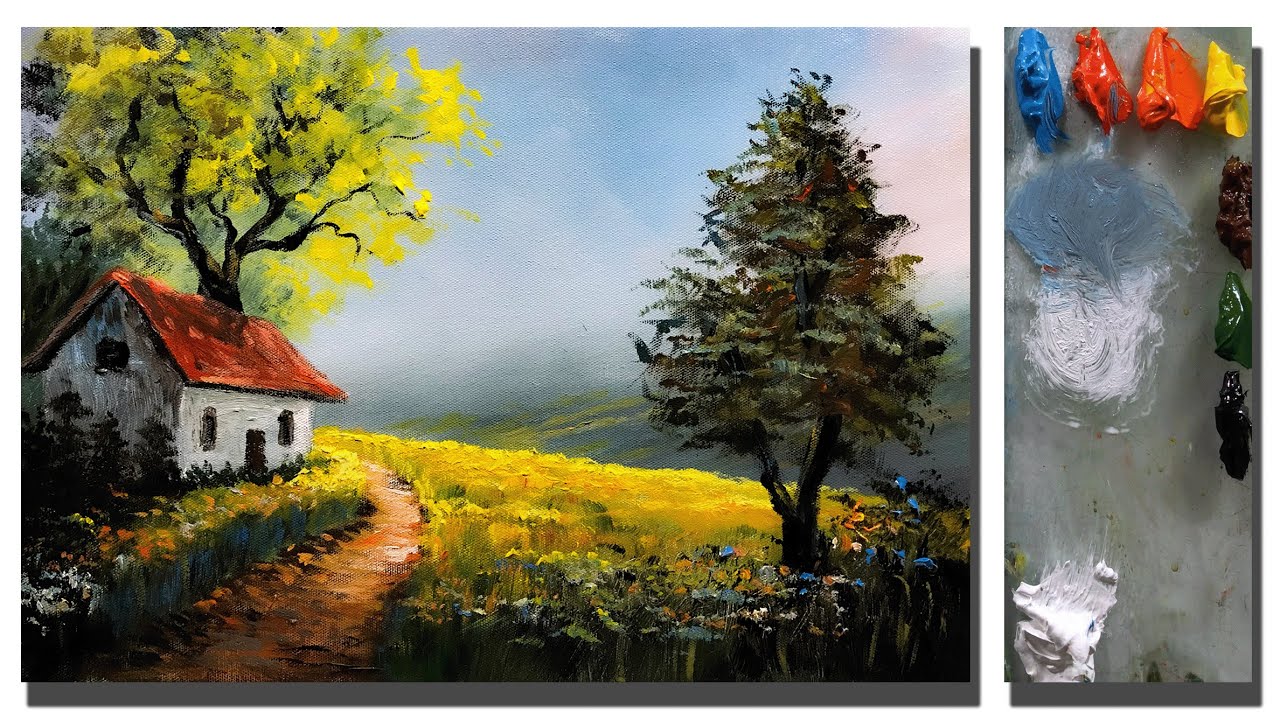 Acrylic Landscape Painting In Time-lapse | Easy Landscape Painting | How to Paint Scenery Landscape