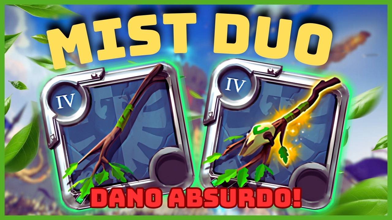 MIST DUO COM NATURE 4.1 🌿🔥 DANO ABSURDO NO PVP COM @rybaalbion  | ALBION ONLINE ( BRUMAS PVP )
