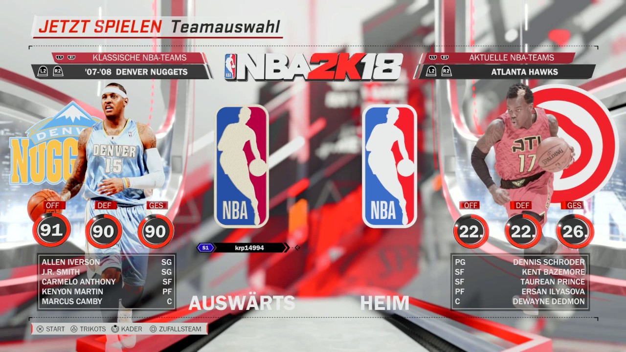 NBA 2K18 CLASSIC TEAMS