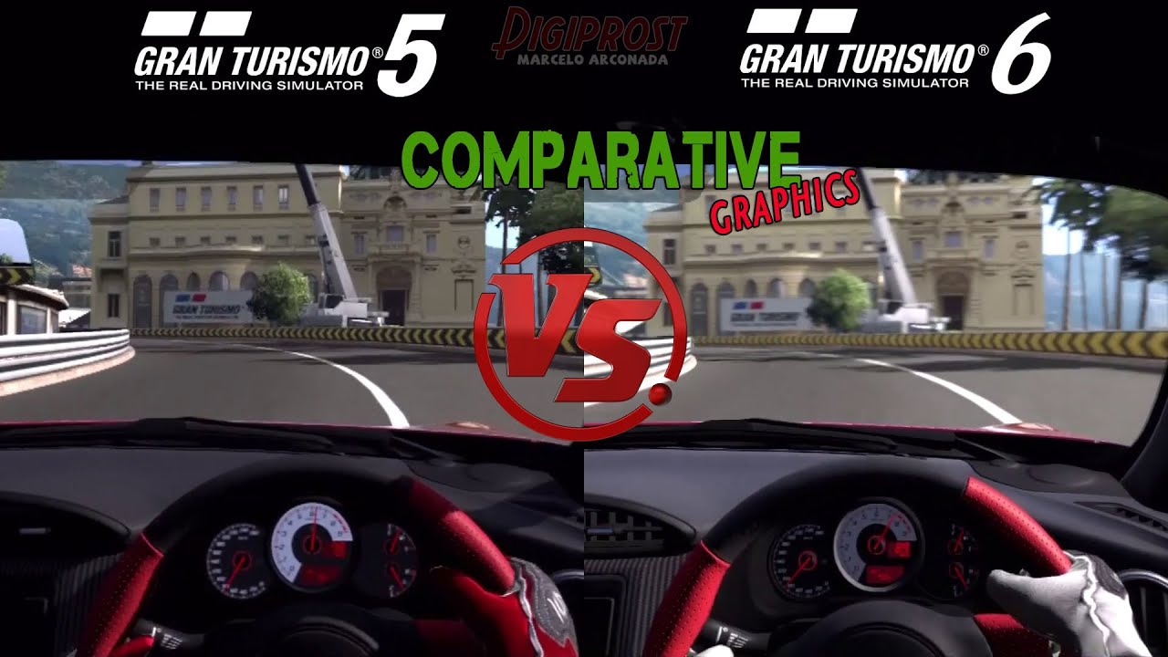 Gran Turismo 6 Vs Gran Turismo 5 -  Monaco Comparison Graphics