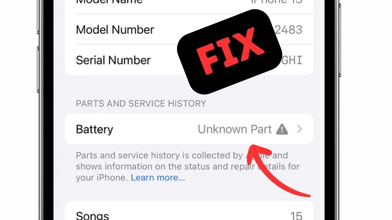 Исправление ошибки «Неизвестная деталь» на аккумуляторе iPhone и отсутствие отображения максималь...