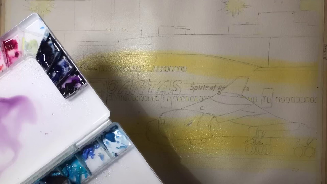 WMF Watercolour Painting &ldquo;1 Night At Narita&rdquo;
