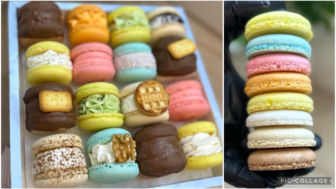 ماكارون المحترفين بعدة اذواق ناجح من اول مرة... مع كل الحلول لمشاكل الماكارون😎| Macarons