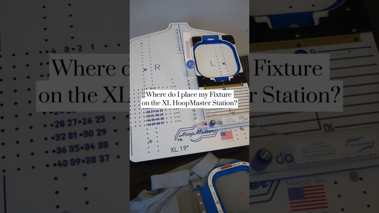 Куда мне следует установить 5,5-дюймовый пяльцы Mighty Hoop Fixture на станцию ​​XL HoopMaster дл...