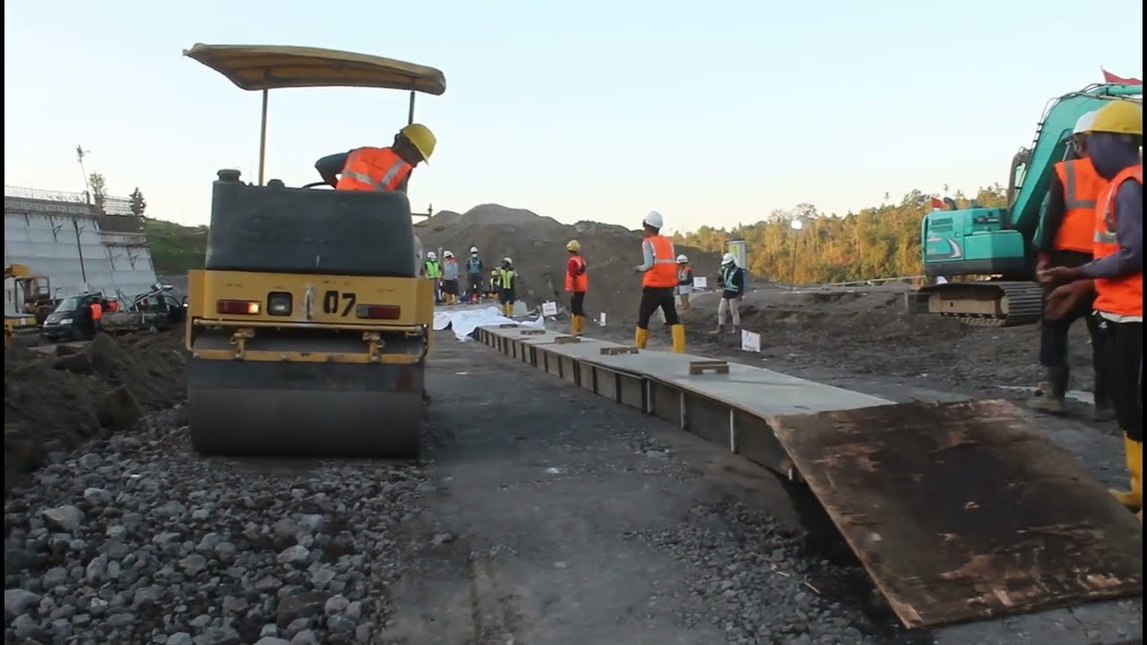 Trial asphalt concrete core embankment Tamblang dam Project in Bali-Indonesia