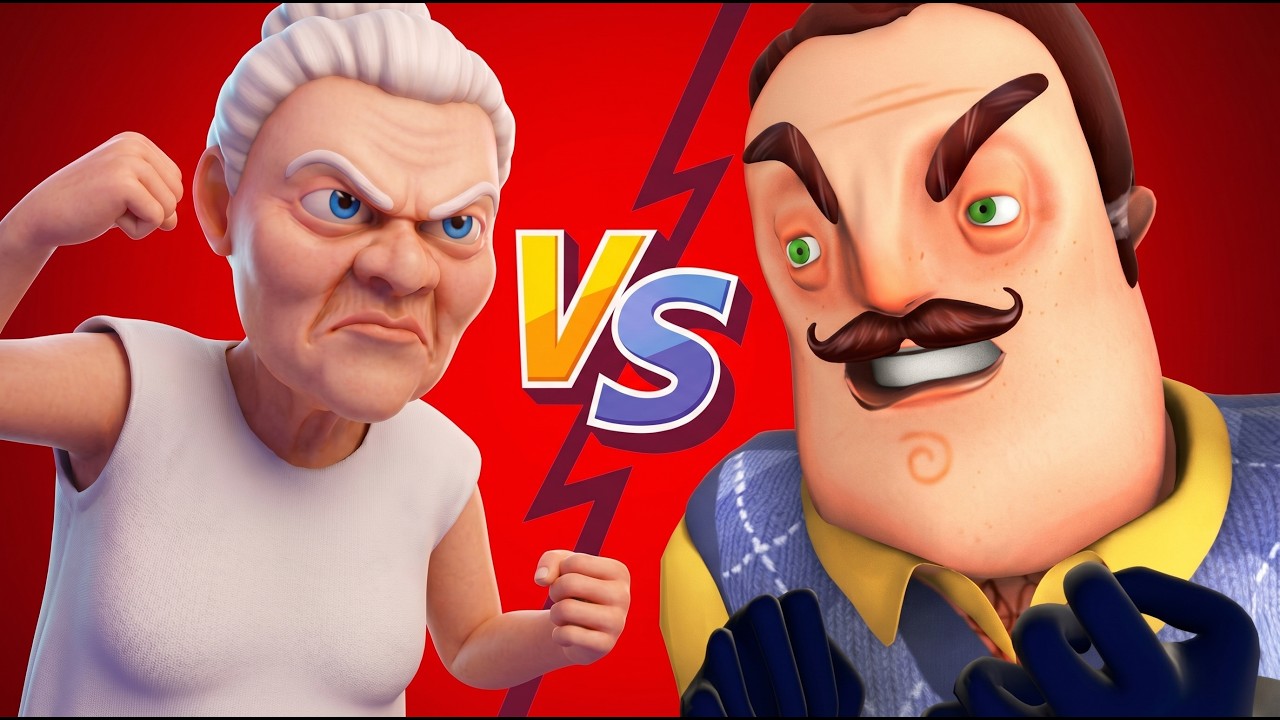 GRANNY vs HELLO NEIGHBOR – LA PELÍCULA (Español Recopilación de Todos Los Episodios Parodia Animada)