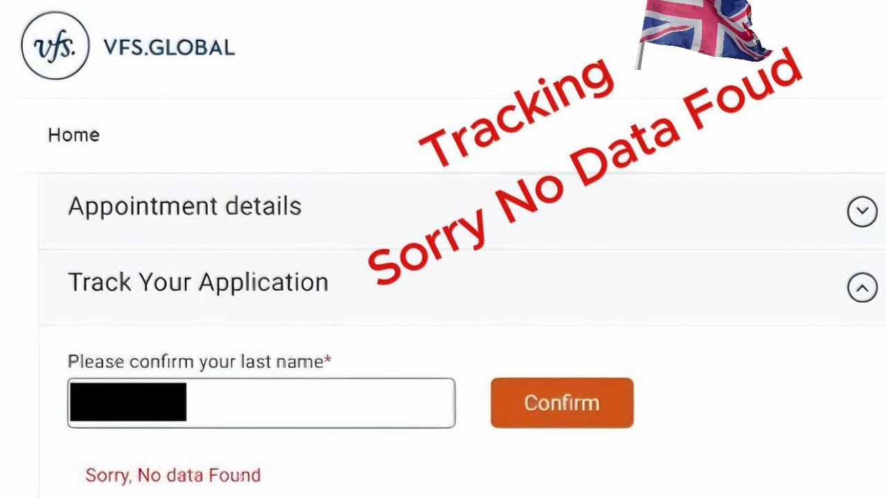 VFS Tracking | Sorry No Data Found | How to track Visa Application