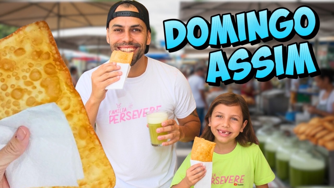 DOMINGO em FAMÍLIA na feira: pastel, bagunça e VIDA REAL