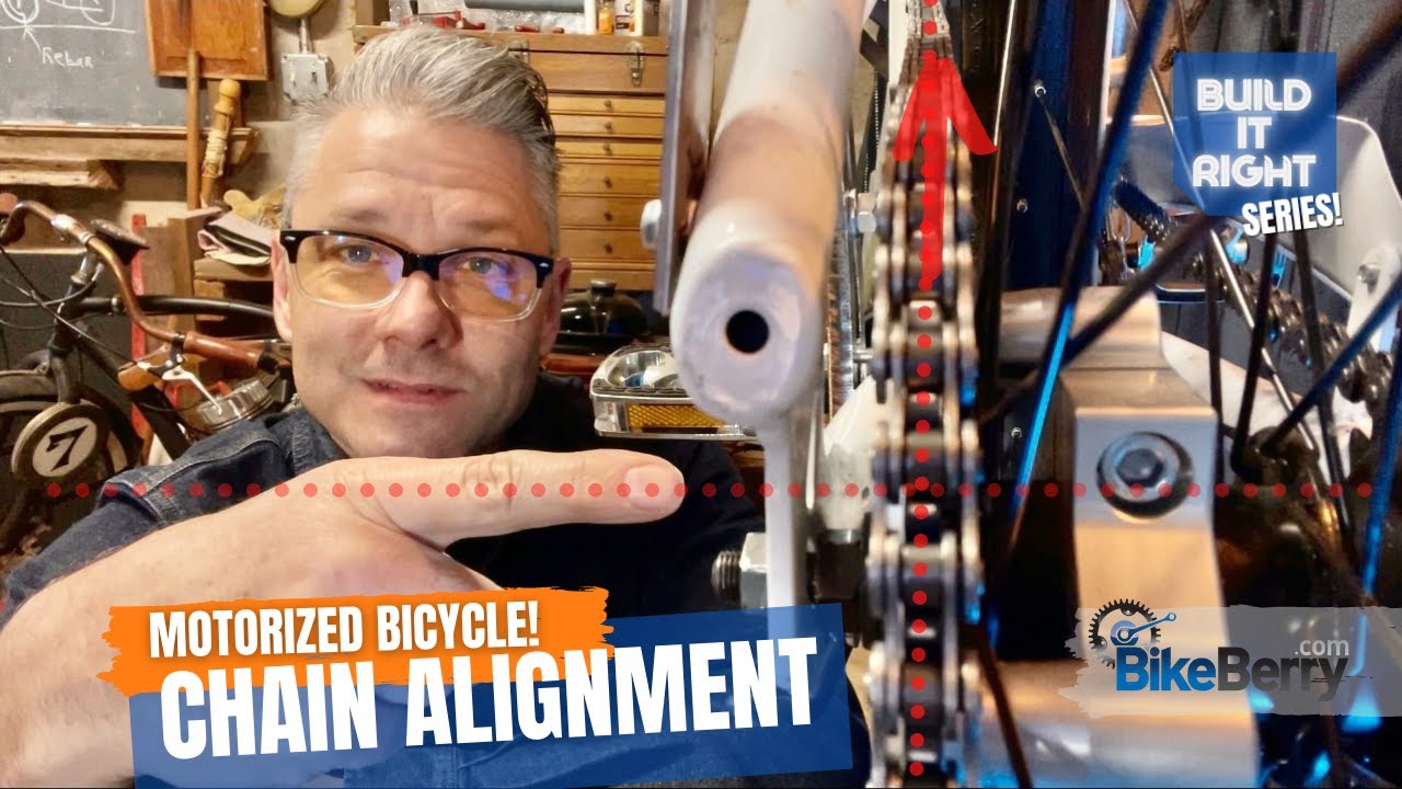 How To Keep Your Chain Straight | TruingThe Chain Pathway On Your Motorized Bike | Bike Berry